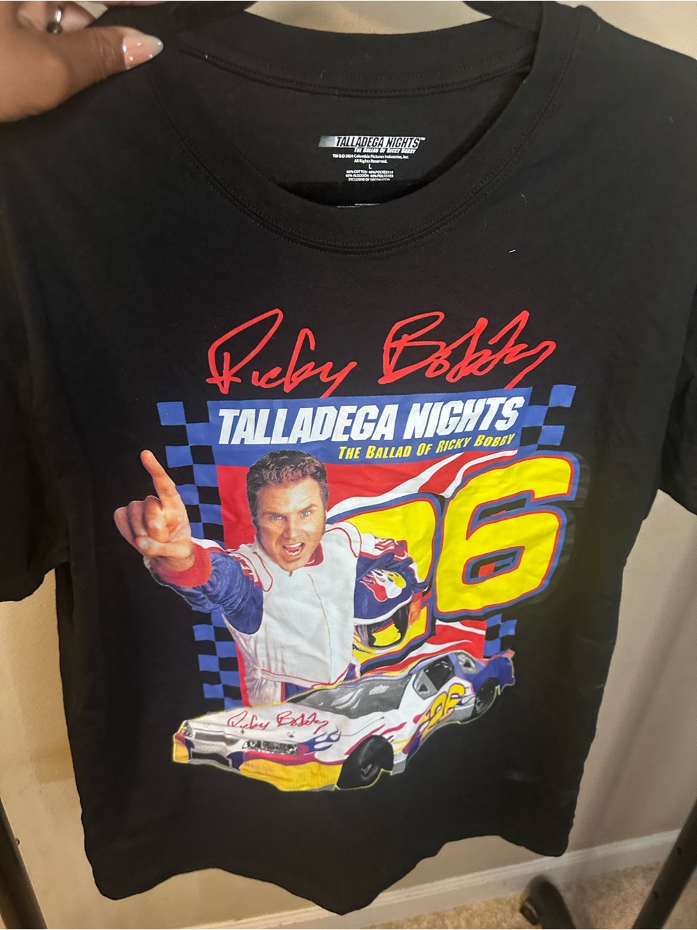 Talladega Nights Ricky Bobby 26 Graphic Tee - Black